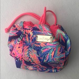 NWOT Lilly Pulitzer Drawstring Cinch Cosmetic Bag
